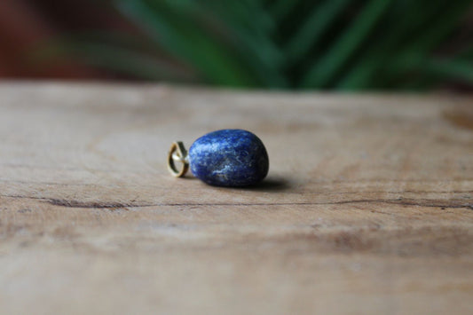 Lapis Lazuli hanger verguld