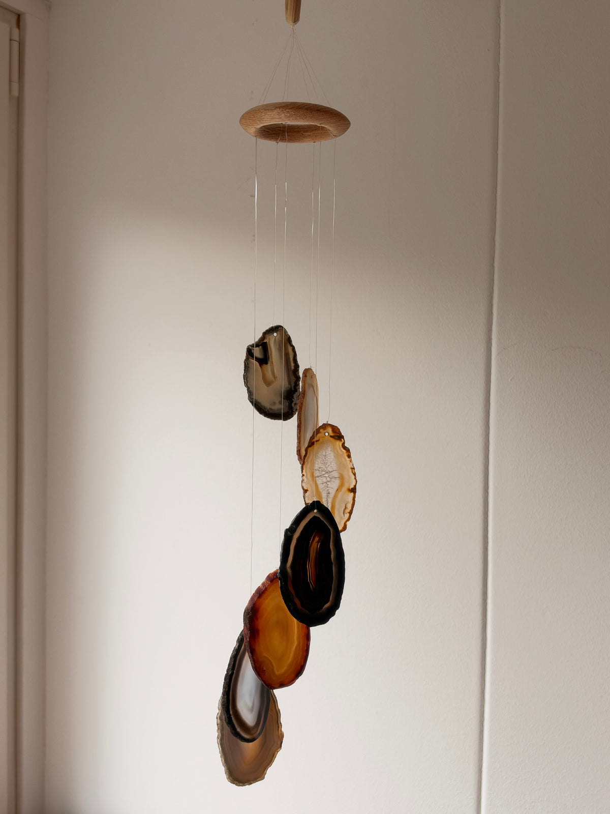Agaat schijf windhanger