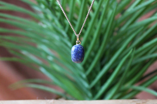 Lapis Lazuli hanger verguld