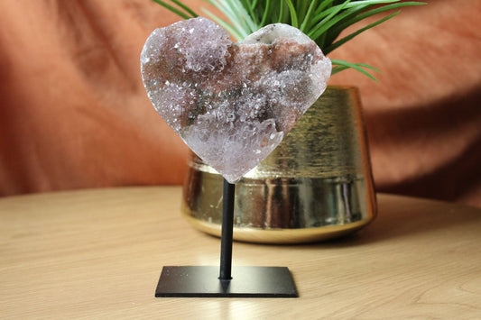 Flower amethist hart op standaard