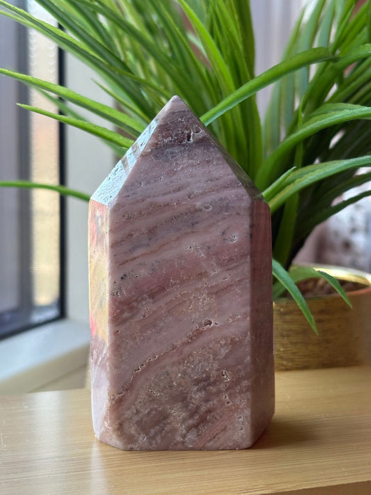 Roze amethist punt