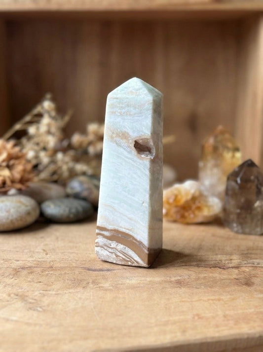 Caribbean blue calciet punt