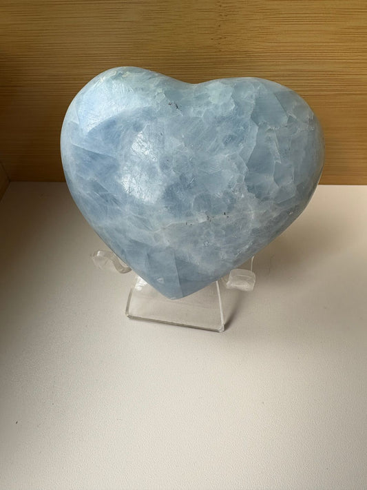 Blauwe calciet hart