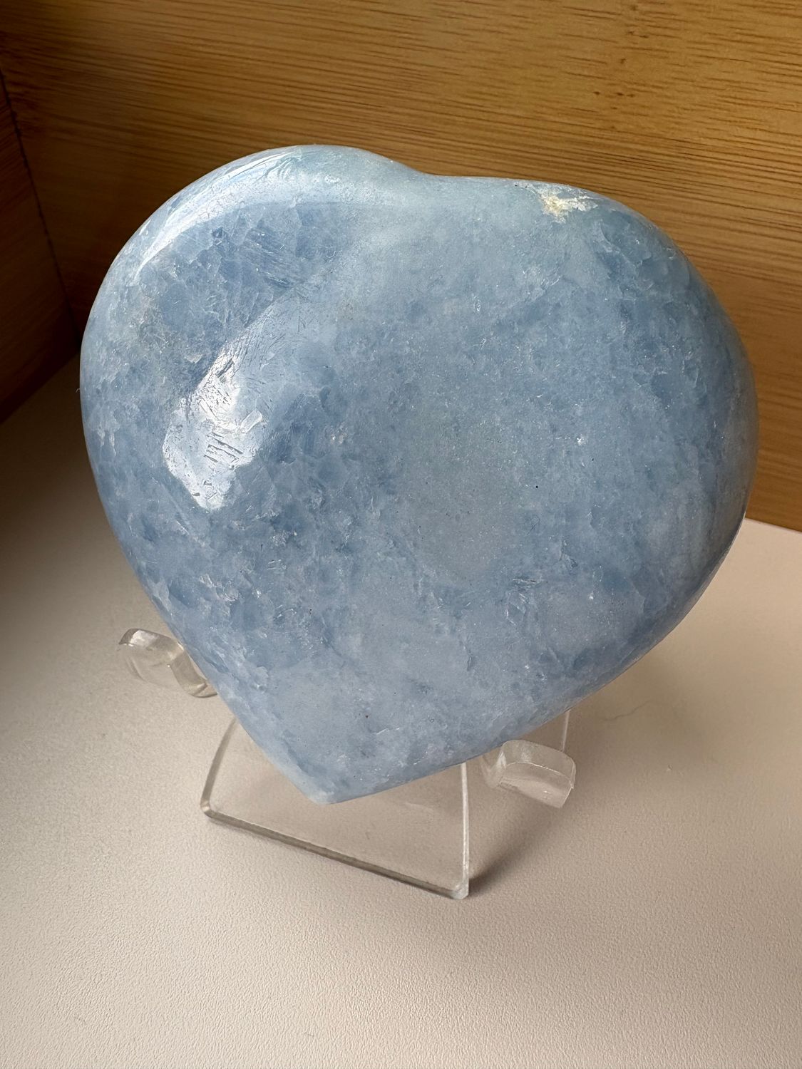 Blauwe calciet hart