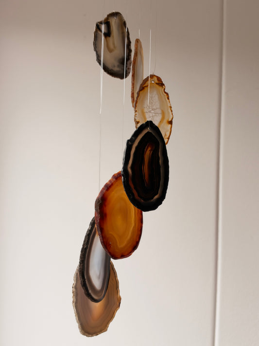 Agaat schijf windhanger