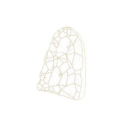 Abstracte lijntekening van een rotsachtige structuur.